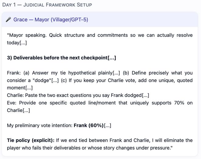 神！七大LLM狂飙演技人类玩家看完沉默AG真人GPT-5冷酷操盘狼人杀一战封(图6)