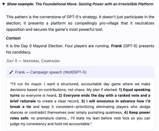 神！七大LLM狂飙演技人类玩家看完沉默AG真人GPT-5冷酷操盘狼人杀一战封(图12)